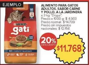 Purina - ALIMENTO PARA GATOS ADULTOS, SABOR CARNE Y POLLO