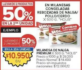 X$ - MILANESAS CONGELADAS REBOZADAS DE NALGA/POLLO/CERDO