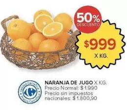 X$ - NARANJA DE JUGO X KG.