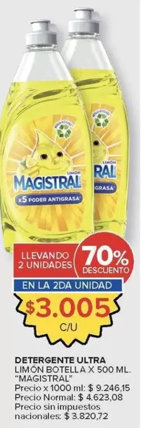Magistral - DETERGENTE ULTRA LIMÓN BOTELLA