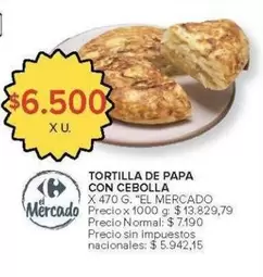 X$ - TORTILLA DE PAPA CON CEBOLLA
