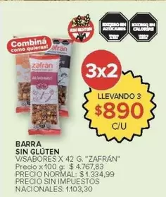 X$ - Barra Sin Gluten