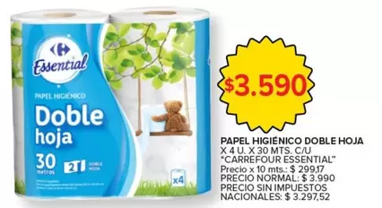 Carrefour - PAPEL HIGIÉNICO DOBLE HOJA