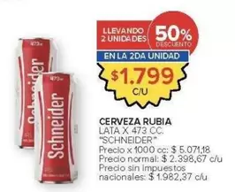 Schneider - CERVEZA RUBIA LATA