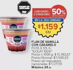 X$ - FLAN DE VAINILLA CON CARAMELO