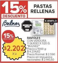 X$ - RAVIOLI CON VERDURA Y QUESO