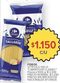 Carrefour - FIDEOS TALLARIN