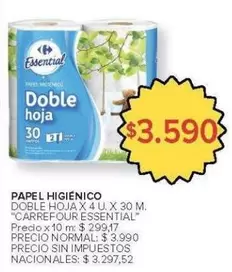 Carrefour - PAPEL HIGIÉNICO DOBLE HOJA
