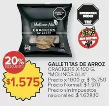 Molinos Ala - GALLETITAS DE ARROZ CRACKERS