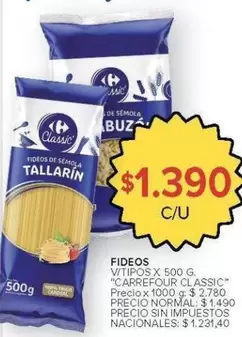 Carrefour - FIDEOS V/TIPOS