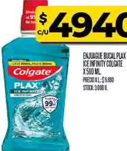 Colgate - ENJUAGUE BUCAL PLAX ICE INFINITY COLGATE