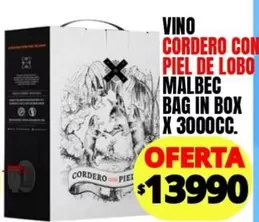 Malbec - VINO CORDERO CON PIEL DE LOBO MALBEC BAG IN BOX