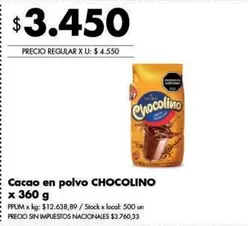 Chocolino - Cacao en polvo