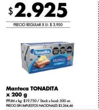 Tonadita - Manteca
