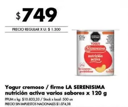 X$ - Yogur cremoso / firme nutrición activa