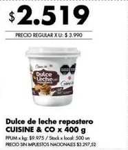 X$ - Dulce de leche repostero