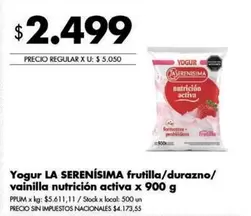 La Serenísima - Yogur nutricion activa