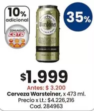 Warsteiner - Cerveza German Pilsener