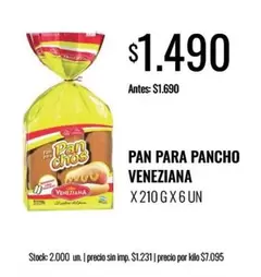 Veneziana - PAN PARA PANCHO