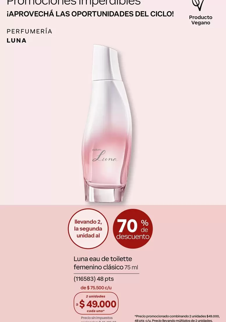 Luna eau de toilette femenino clásico 75 ml (116583)