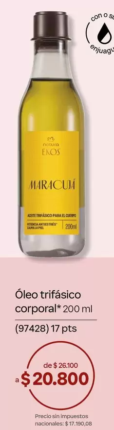 Natura - Óleo trifásico corporal 200 ml (97428)