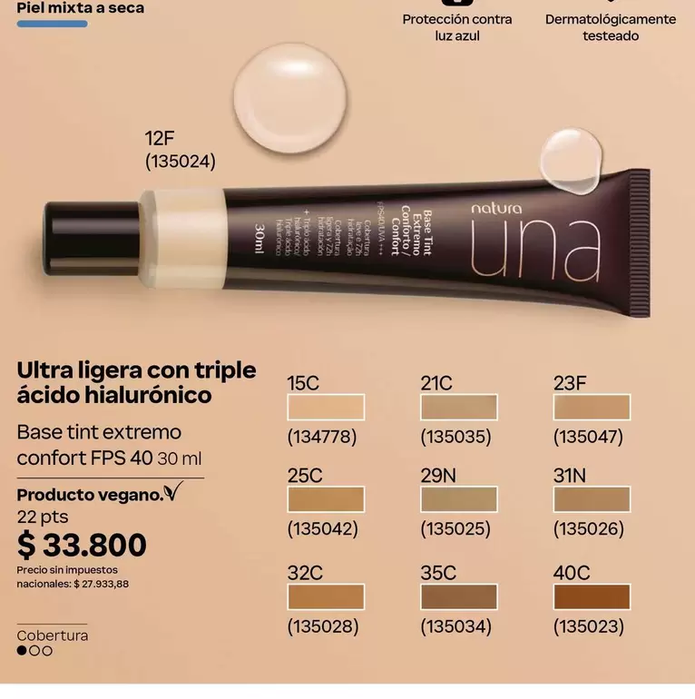Confort - Base tint extremo confort FPS 40 30 ml