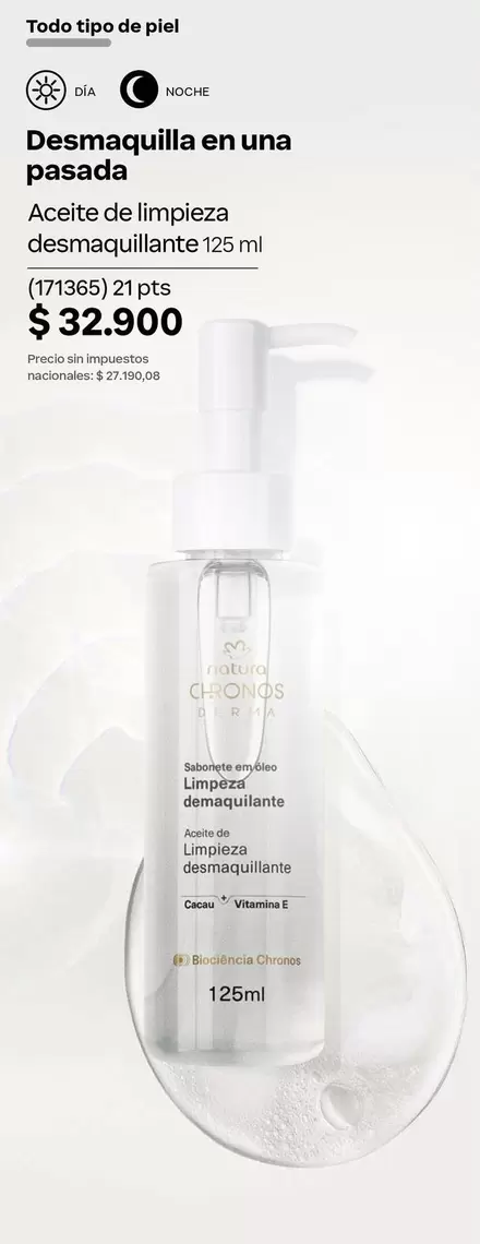 GARNIER - Desmaquilla en una pasada Aceite de limpieza desmaquillante 125 ml