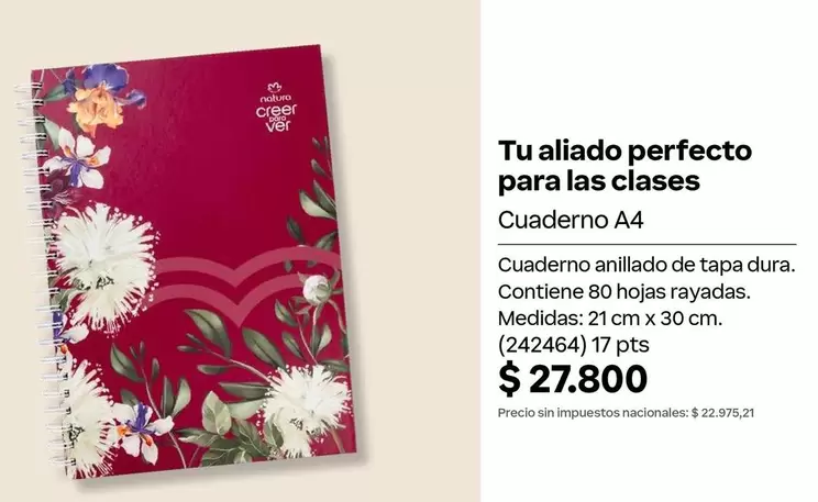 Natura - Cuaderno A4