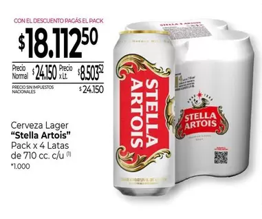 Stella Artois - Cerveza Lager
