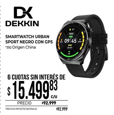 Negro - SMARTWATCH URBAN SPORT NEGRO CON GPS *392
