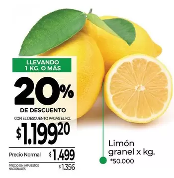 X$ - Limón granel