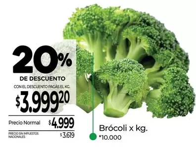 X$ - Brócoli x kg.