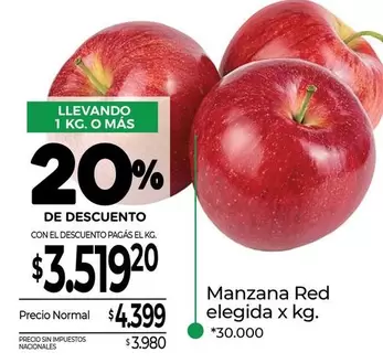 X$ - Manzana Red elegida