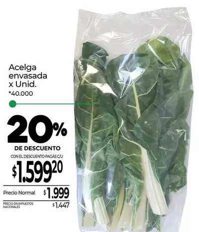 X$ - Acelga envasada x Unid.