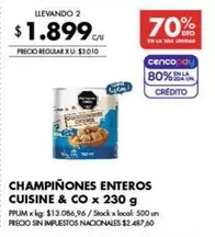 X$ - CHAMPIGNONES ENTEROS