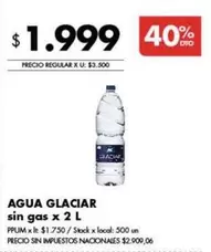 Glaciar - AGUA GLACIAR sin gas