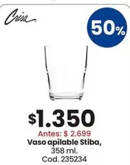 Vaso apilable Stiba