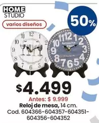 Reloj de mesa, 14 cm. Cod. 604366-604357-604351-604356-604352