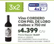 X$ - VINO CORDERO CON PIEL DE LOBO malbec