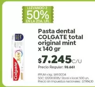 Colgate - Pasta dental total original mint