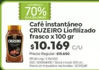 X$ - Café instantáneo LIOFILIZADO frasco