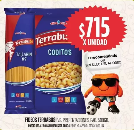 Terrabusi - Fideos Tallarin N°7 Coditos