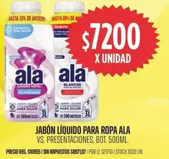Ala - JABÓN LÍQUIDO PARA ROPA