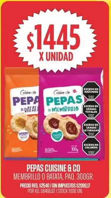 X$ - PEPAS MEMBRILLO O BATATA