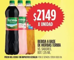 Terma - BEBIDA A BASE DE HIERBAS