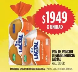 Lactal - PAN DE PANCHO O HAMBURGUESA
