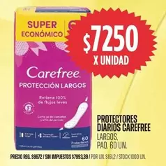 Carefree - Protectores Diarios Largos