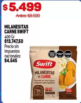 Swift - MILANESITAS CARNE
