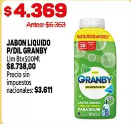 Granby - JABON LIQUIDO P/DIL