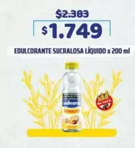 X$ - EDULCORANTE SUCRALOSA LÍQUIDO